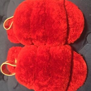 Uggs Kids Luxurious Red Fuzzy Earrings
